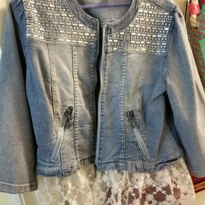 Denim and lace Venus jacket
